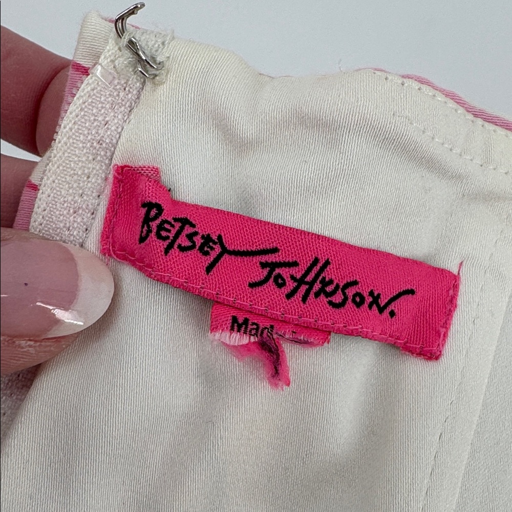 Betsey Johnson Pink Green Strapless A-Line Dress - Picture 9 of 9